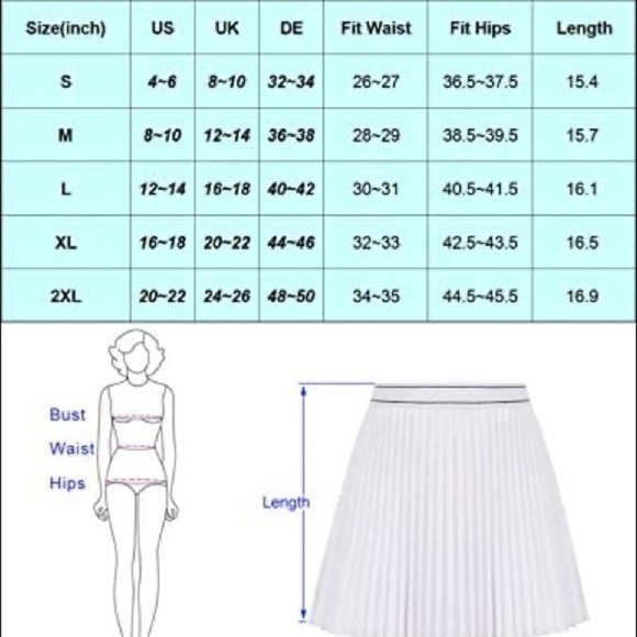 Jack Smith Pleated Mini Skirt/Skort Women’s Large White NWT Tenniscore - Picture 12 of 13